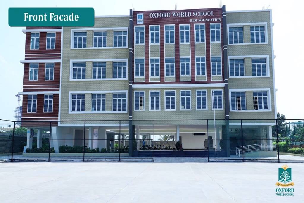 front side of oxford world school kharadi pune